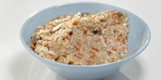 Жареный рис с овощным рагу