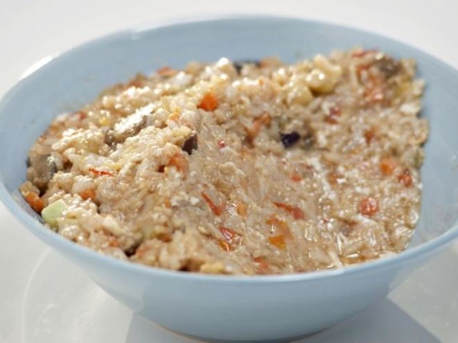 Рецепт жареного риса с овощным рагу