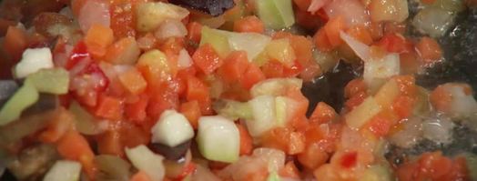 жареный рис с овощным рагу. Шаг 2