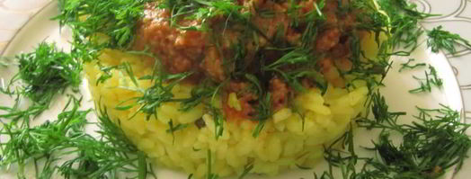 золотистый рис с паштетом из маша. Шаг 7