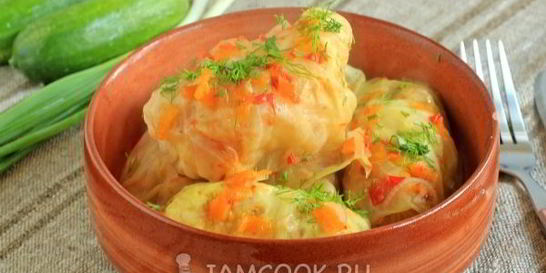 Диетические голубцы с курицей