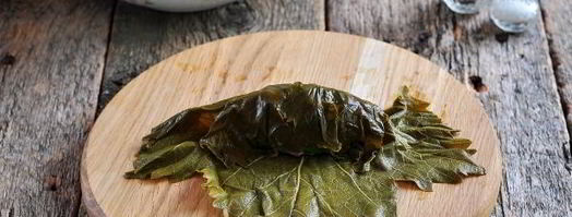 долма из маринованных виноградных листьев. Шаг 7