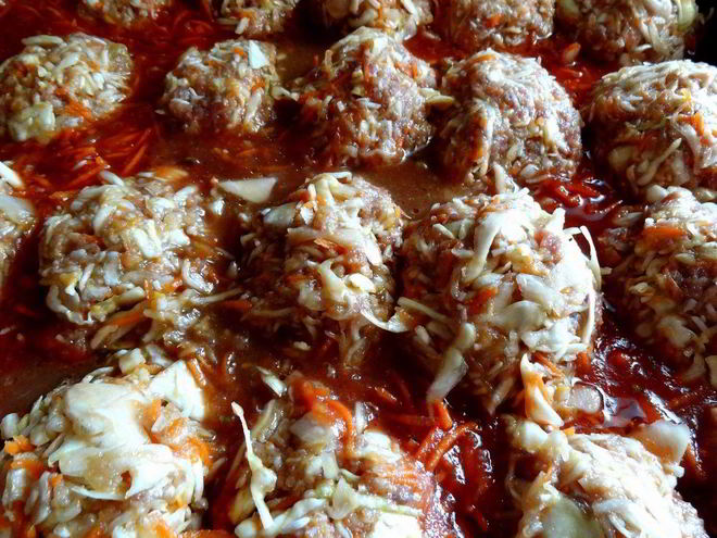 Рецепт голубцов фальшивых в тефтелях