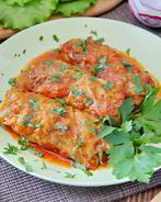 Голубцы из молодой капусты с фаршем и чечевицей