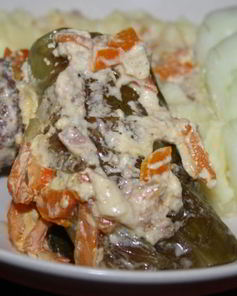 Голубцы из молодой капусты с говядиной и красным рисом Рубин