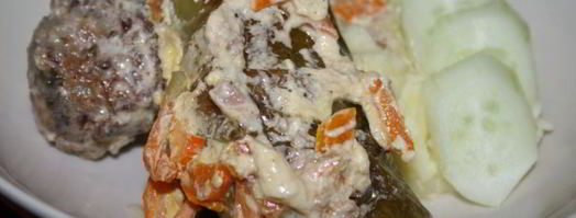 голубцы из молодой капусты с говядиной и красным рисом рубин. Шаг 13