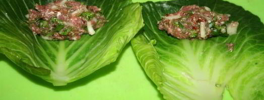 голубцы из молодой капусты с говядиной и красным рисом рубин. Шаг 4