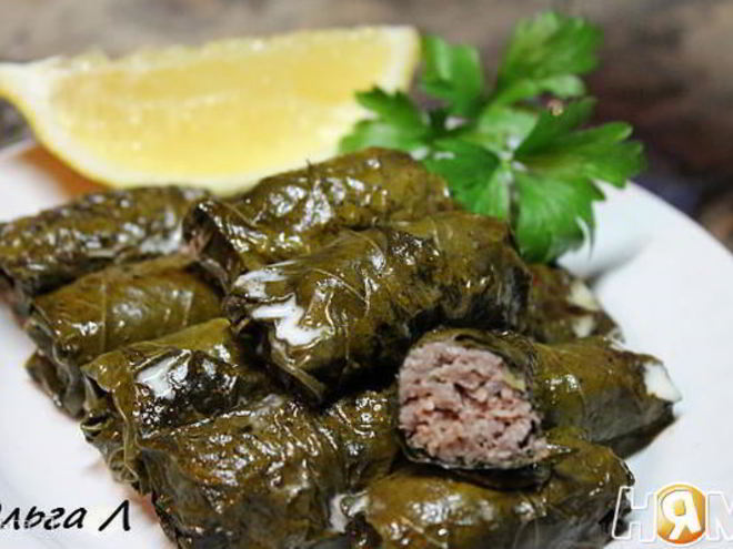 Рецепт голубцов из виноградных листьев