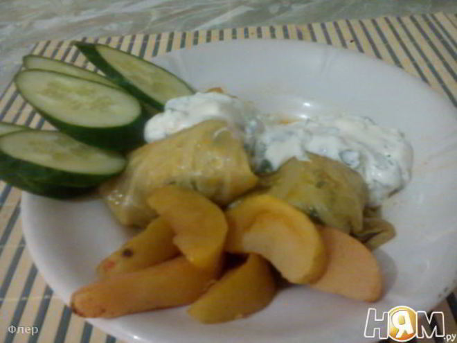 Рецепт голубцов с айвой и яблоком