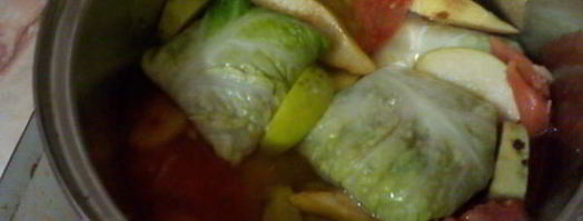 голубцы с айвой и яблоком. Шаг 12