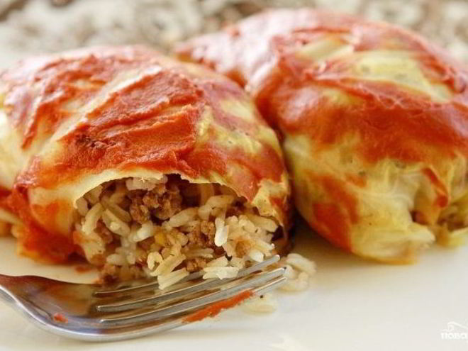 Рецепт голубцов с мясом и рисом