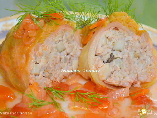 Рецепт голубцов с мясом, рисом и грибами