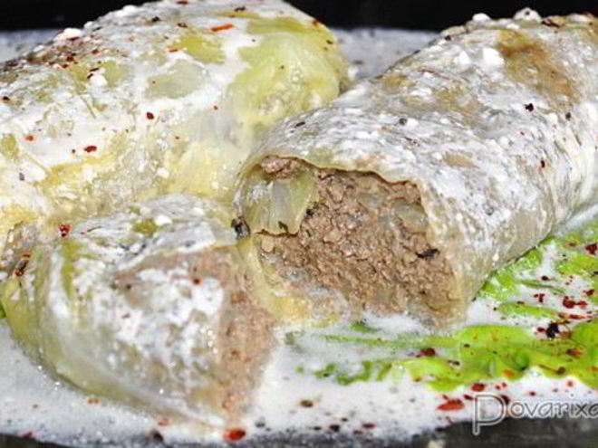 Рецепт голубцов с печенью и рисом