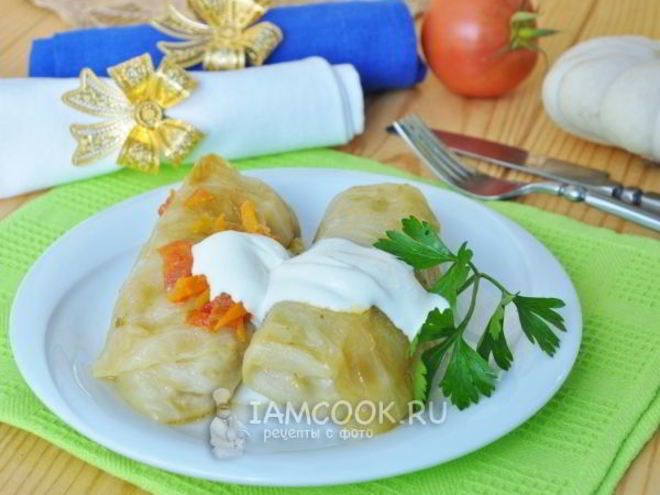 Рецепт голубцов со свиным фаршем и патиссонами