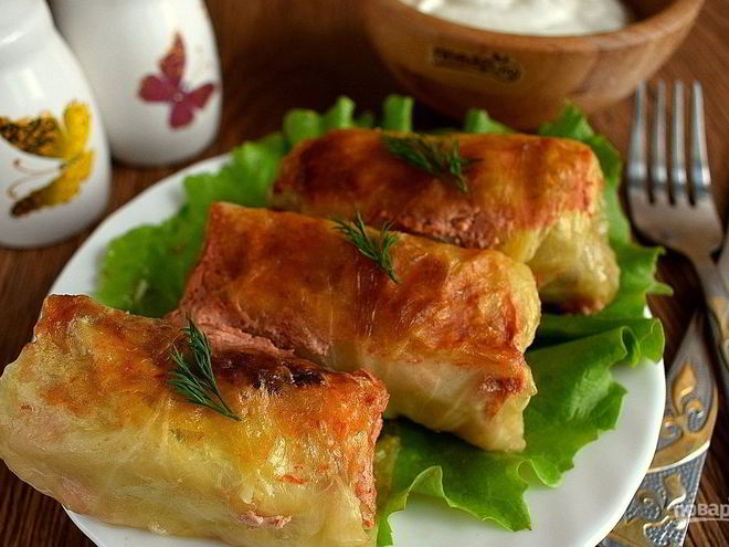 Рецепт голубцов в духовке со сметаной