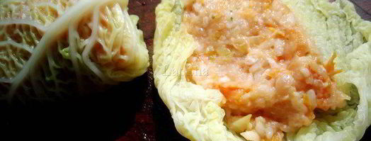 куриные голубцы с овощами в листьях савойской капусты. Шаг 6