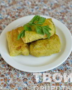 Куриные голубцы в листьях савойской капусты