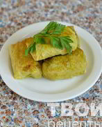 Куриные голубцы в листьях савойской капусты