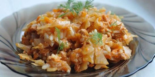 Ленивые голубцы на сковороде