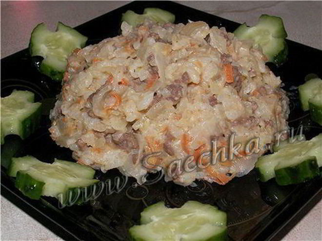 Рецепт ленивых голубцов с фаршем