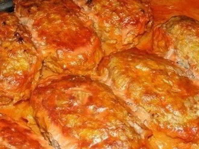 Рецепт ленивых голубцов с мясным фаршем в томатном соусе