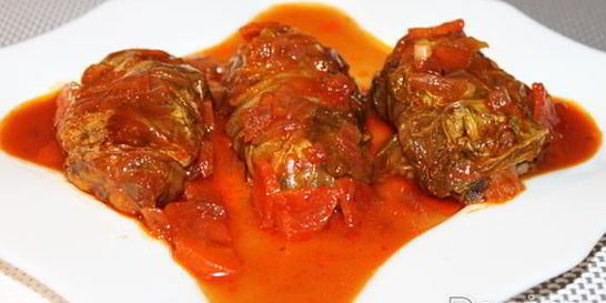 Постные голубцы с пекинской капустой