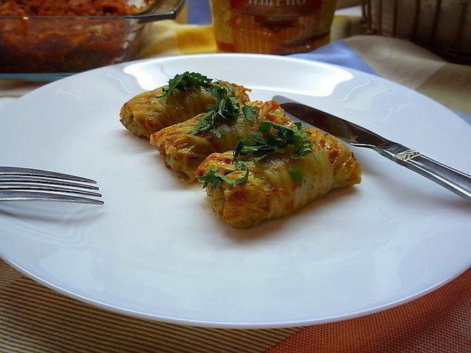 Рецепт постных голубцов с пшеном и грибами