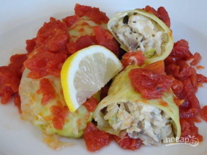 Рецепт рыбных голубцов