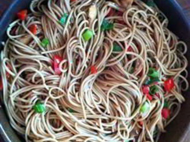 Рецепт гречневой лапши соба с кунжутными семечками