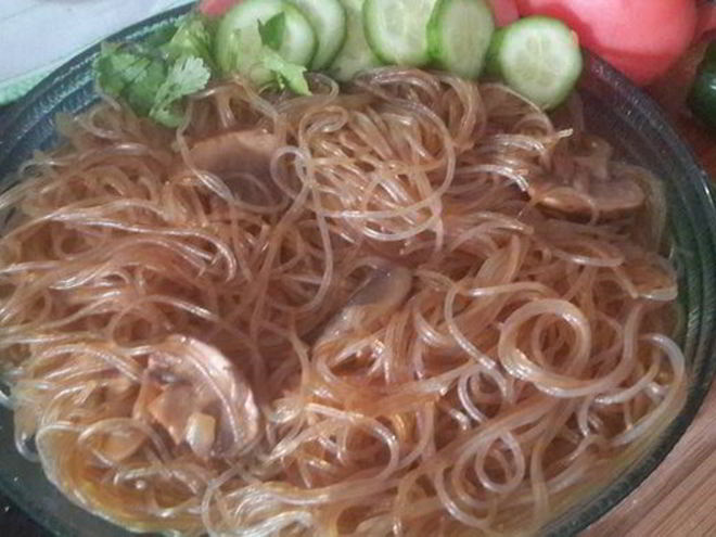 Рецепт грибной лапши по-шанхайски