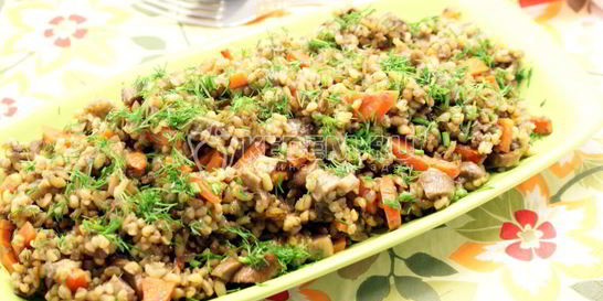 Белые грибы с булгуром