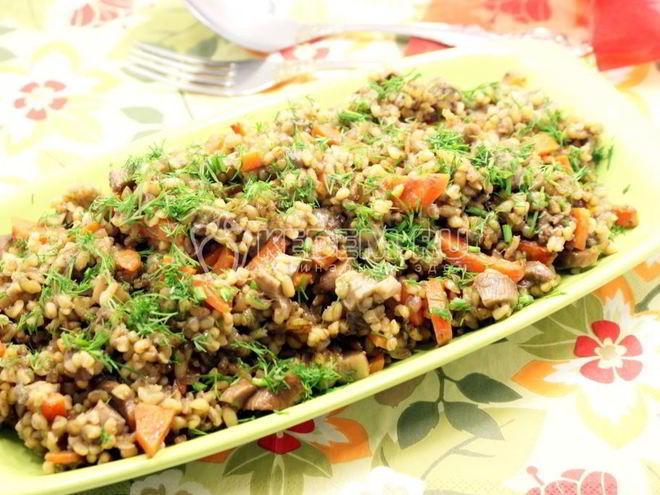 Рецепт белых грибов с булгуром