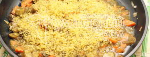 белые грибы с булгуром. Шаг 5