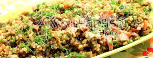 белые грибы с булгуром. Шаг 6