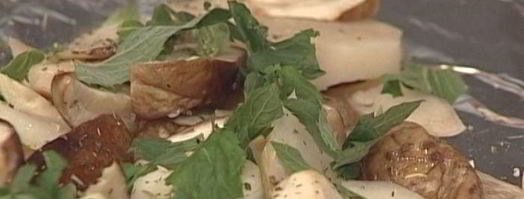 белые грибы, запеченные с мятой. Шаг 5