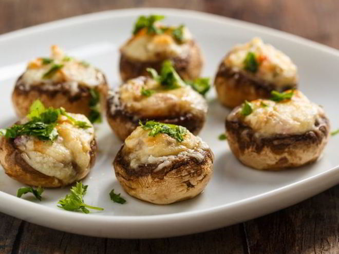 Рецепт фаршированных грибов на гриле