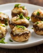 Фаршированные грибы на гриле