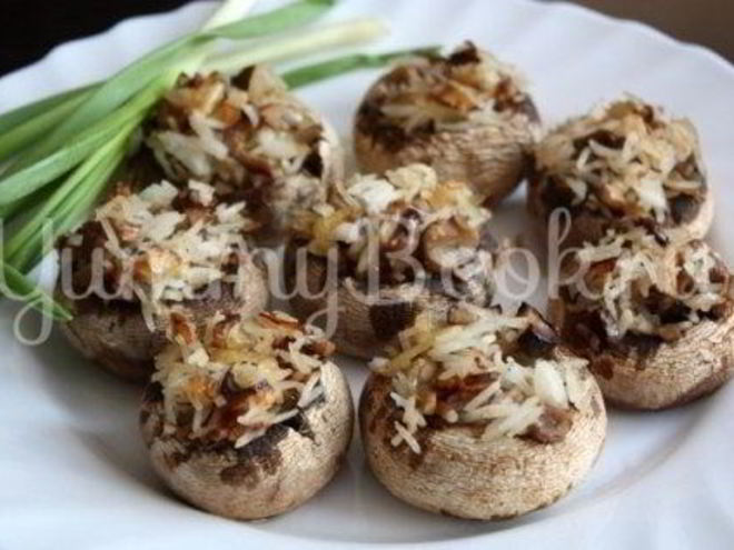 Рецепт фаршированых грибов рисовое чудо