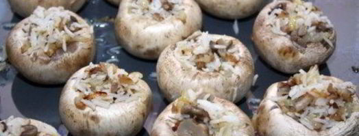 фаршированые грибы рисовое чудо. Шаг 4