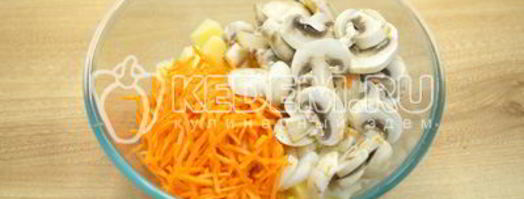 горшочки с грибами в духовке. Шаг 3