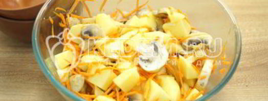 горшочки с грибами в духовке. Шаг 4