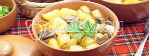 горшочки с грибами в духовке. Шаг 8