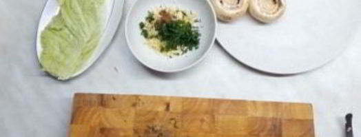 грибы, фаршированные орехами и сыром. Шаг 2