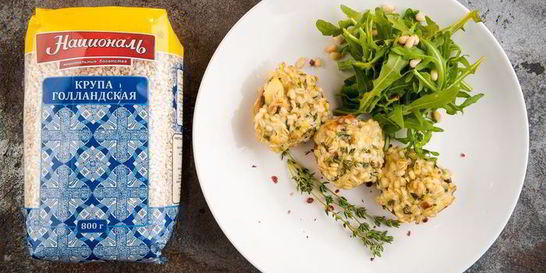 Грибы, фаршированные перловкой