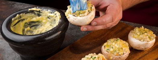 грибы, фаршированные перловкой. Шаг 8