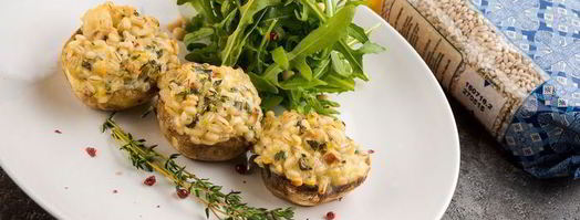 грибы, фаршированные перловкой. Шаг 9