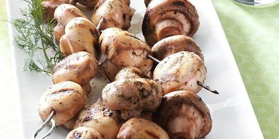 Грибы на гриле