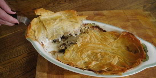 Грибы под хрустящим фило