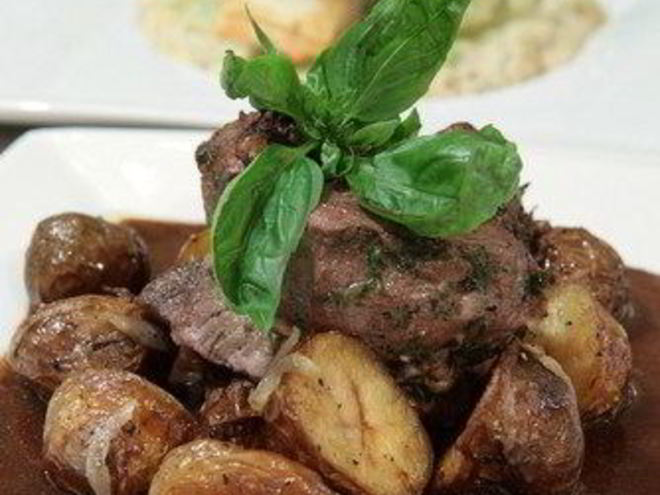 Рецепт грибов с карамелизованным луком