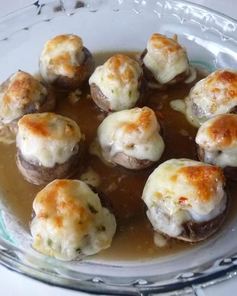 Грибы с креветками и сыром